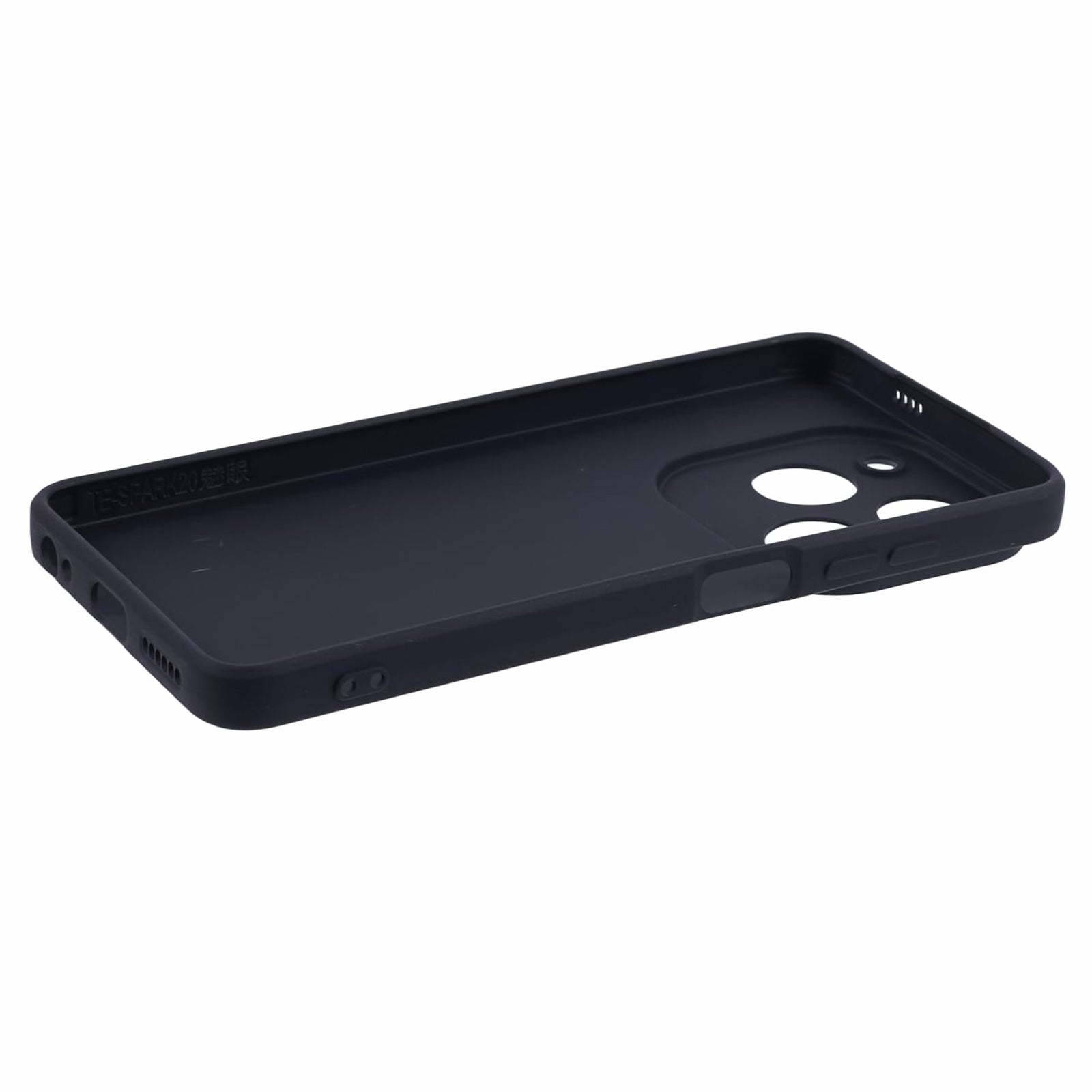 For Transsion Tecno Spark 20 TPU Phone Case Precise Lens Protection Anti-drop - Black For Transsion Tecno Spark 20 TPU Phone Case Precise Lens Protection Anti-drop - Black
